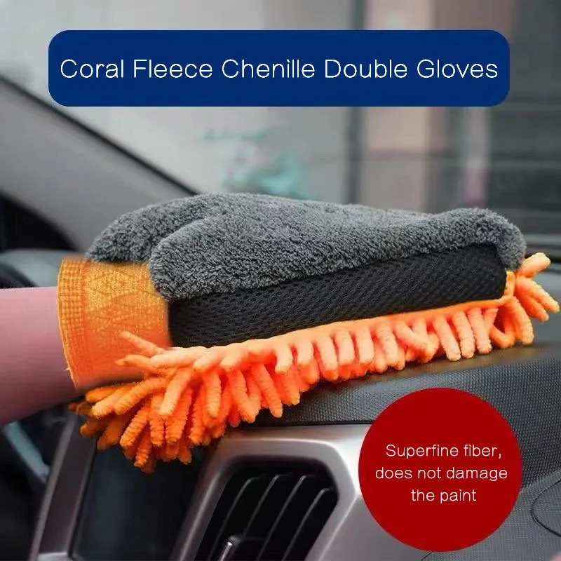 Car Detailing Brush - Guanti in Microfibra Impermeabili per Lavaggio