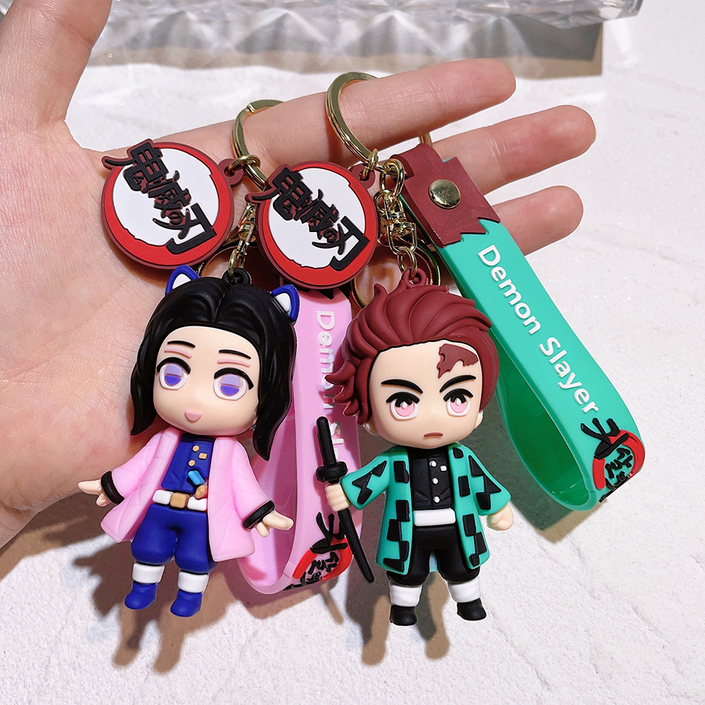 Car Accessories Xmas - Portachiavi con Personaggi Anime Demon Slayer