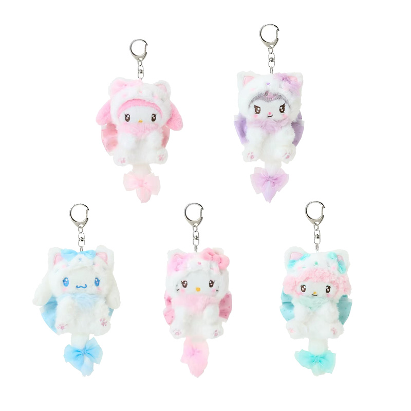 Car Accessories Japan - Portachiavi Hello Kitty Cream Cat Bowknot