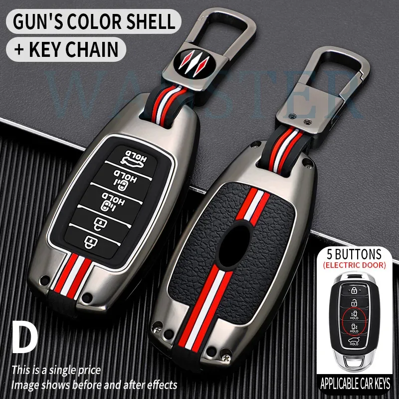 Car Accessories Xmas - Custodia per chiave auto in metallo