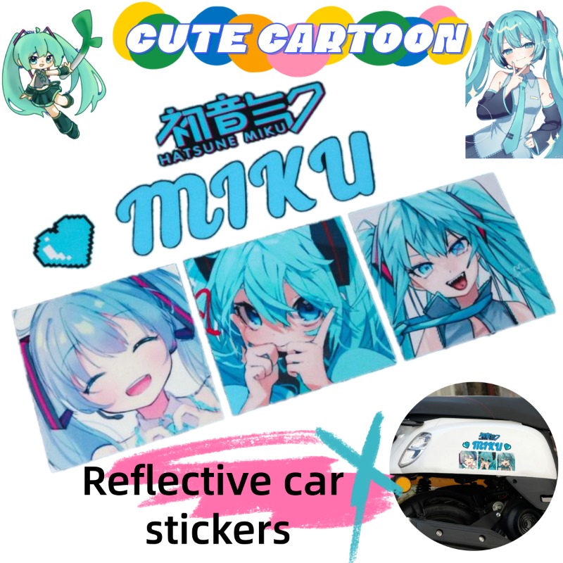Car Accessories Japan - Nuovi Adesivi Riflettenti Creativi Hatsune Miku