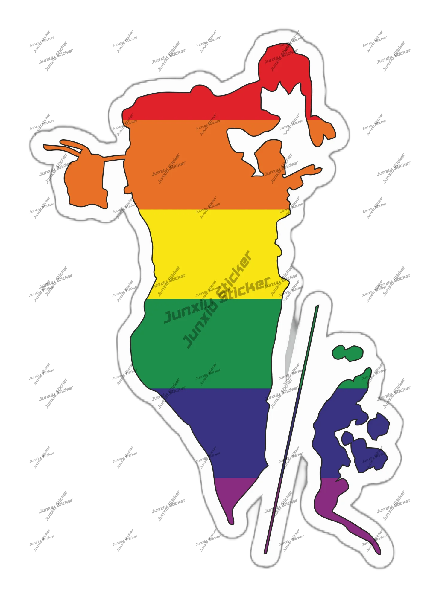 Bahrain Gay Rainbow outline Fl - Car Accessories Bahrain recensione e prezzo