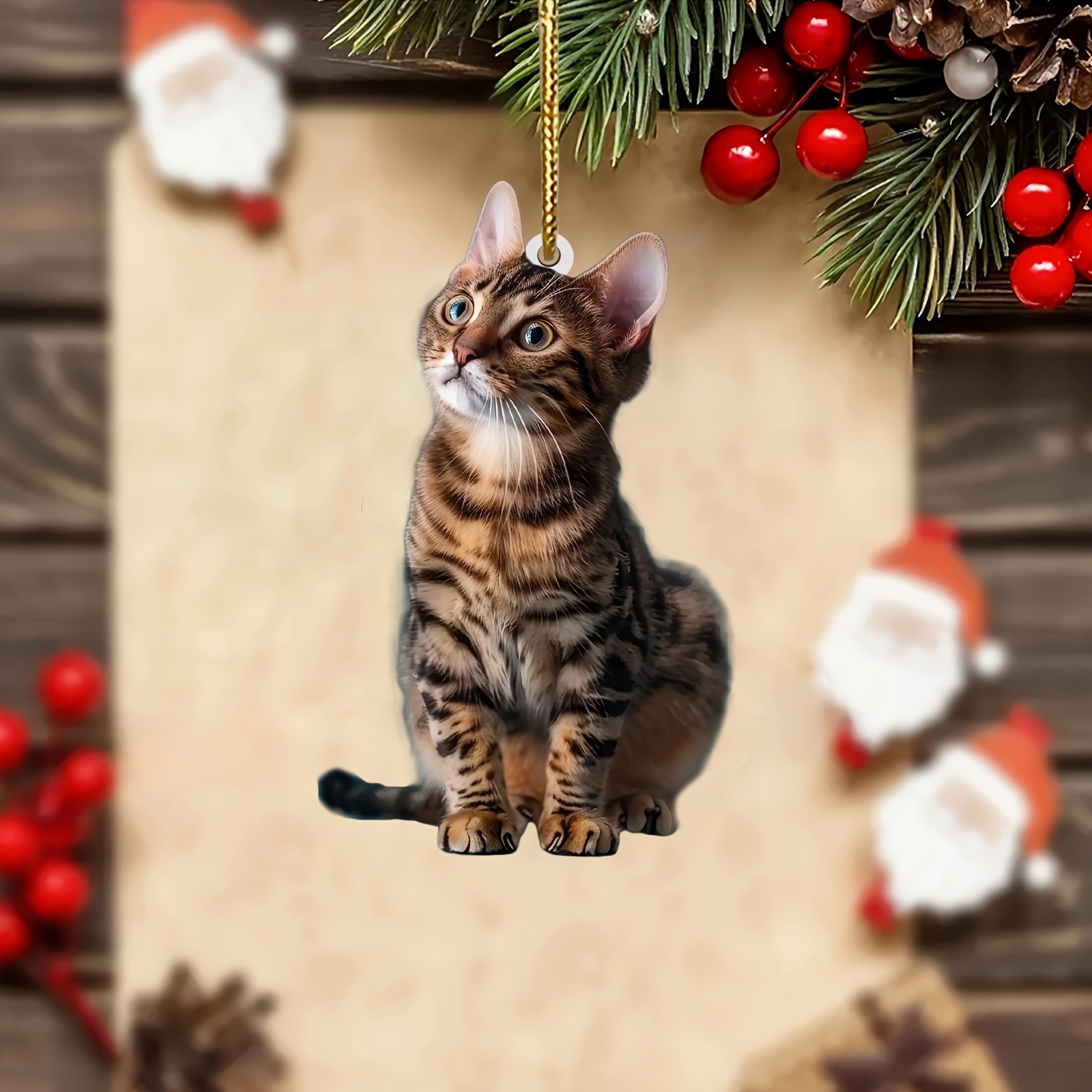 3 pezzi 2D piatto gatto ciondo - Car Accessories Xmas recensione e prezzo